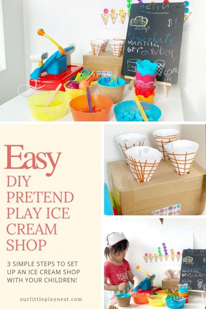 Ice Cream Pretend Play Shop Our Little Playnest