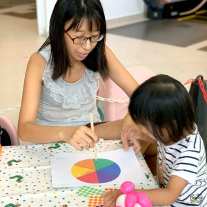 parent child workshop play and learn our little playnest Jacinth Liew rainbow activity math one to one correspondence