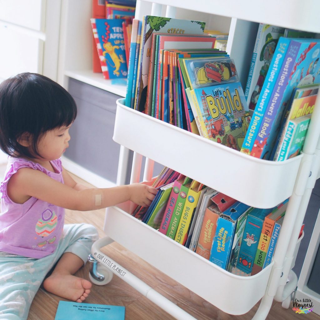 book storage organization clean up children refuse to clean up our little playnest