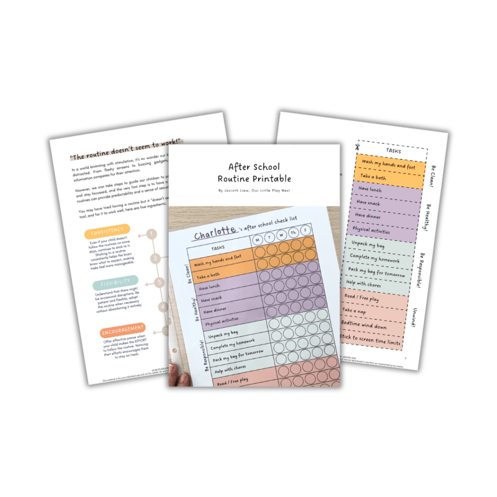 Preview of After School Routine Printable